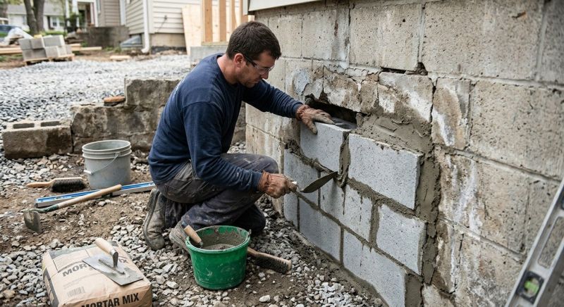 Block Wall Repair in South Lyon, MI