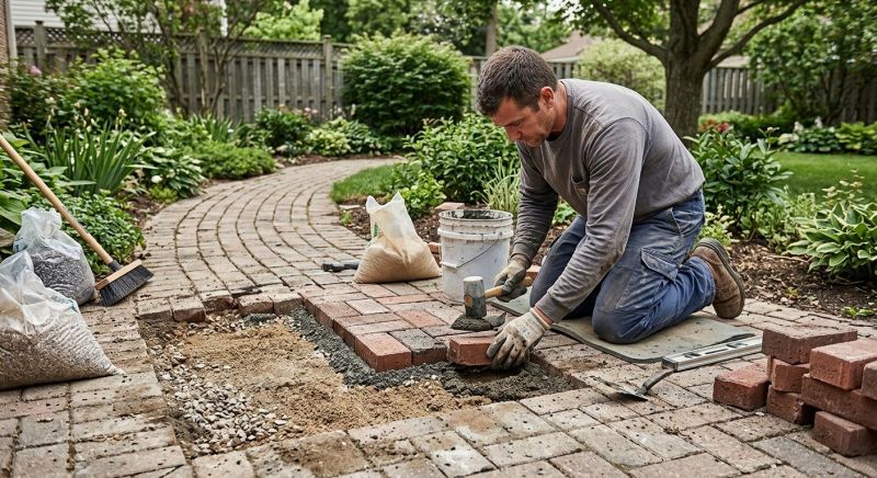 Brick Hardscape Repair in Novi, MI