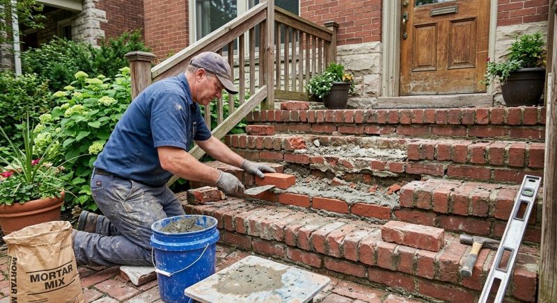 Brick Steps Repair in Novi, MI