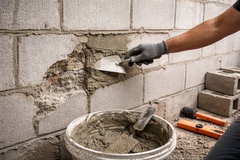 Cinder Block Wall Repair in Troy, MI