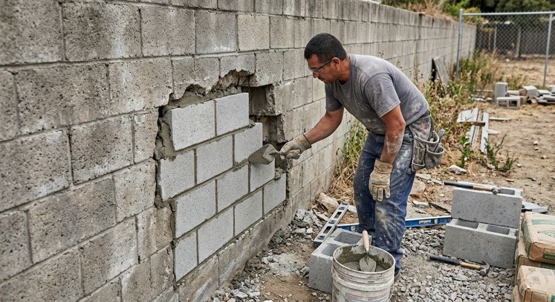 Concrete Block Repair in Novi, MI