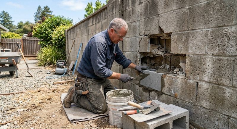 Concrete Block Repair in Romulus, MI