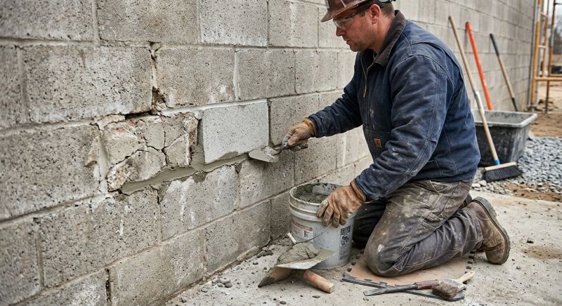 Concrete Block Repair in Wayne County, MI