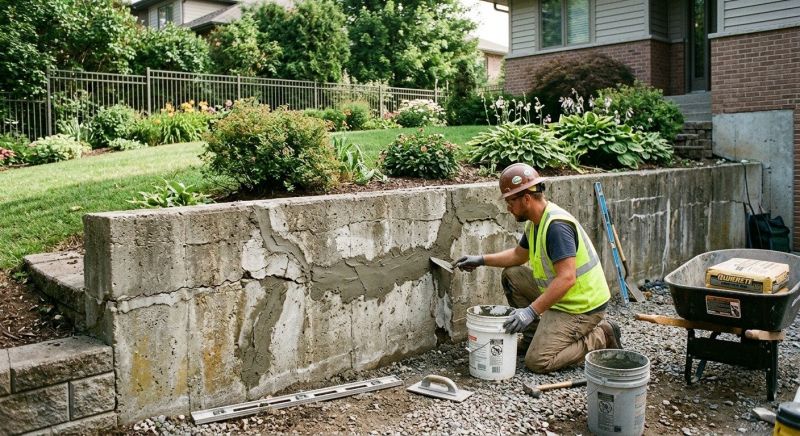 Retaining Wall Repair in Highland, MI