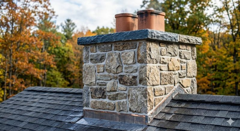 Stone Chimney Installation in Franklin, MI