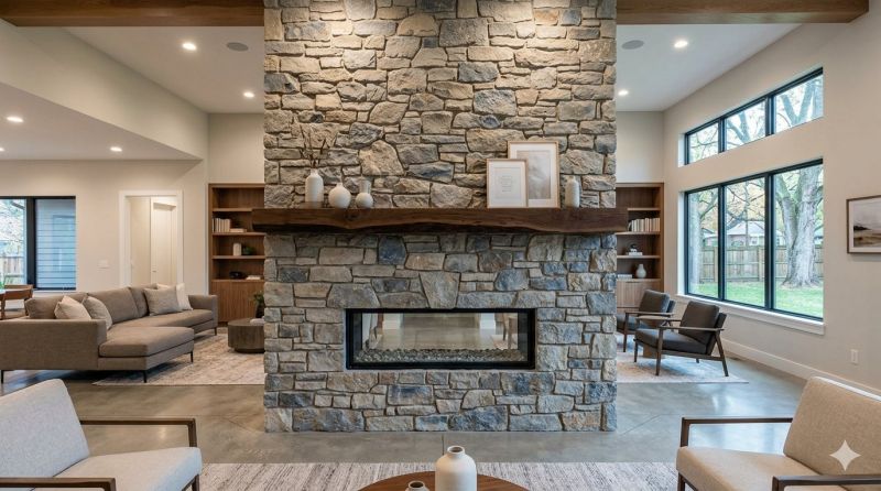 Stone Chimney Installation in Highland, MI
