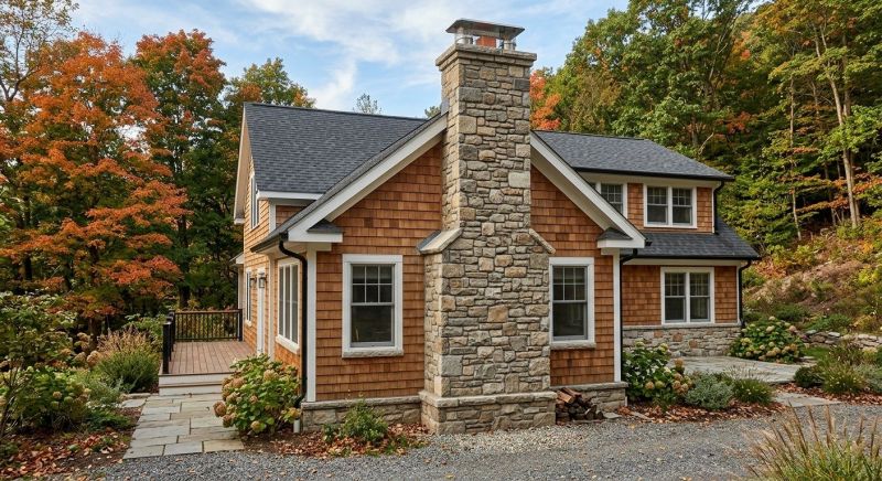 Stone Chimney Installation in Pinckney, MI