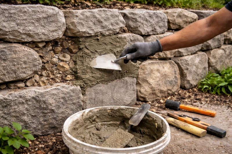 Stone Wall Repair in Huntington Woods, MI