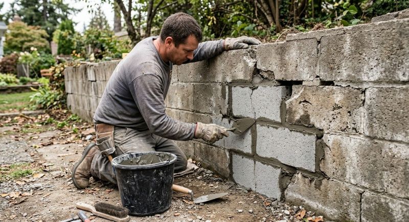 Stone Wall Repair in Ypsilanti, MI